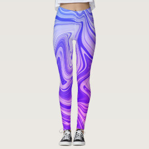 Mystisches Wasserbild blaue Farbgestaltung Leggings