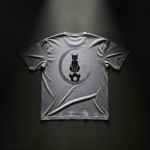 Mystisches Yin-Yang-Katzen-Fußball-T-Shirt – Lucky T-Shirt