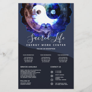 Mystisches Yin Yang, Spiritueller Holistischer Die Flyer