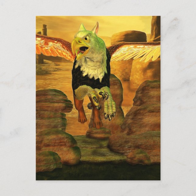 Myth Series 1 Griffin Earth Postkarte (Vorderseite)