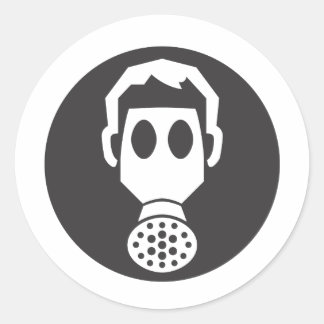 Mythbusters Gasmaske Runder Aufkleber