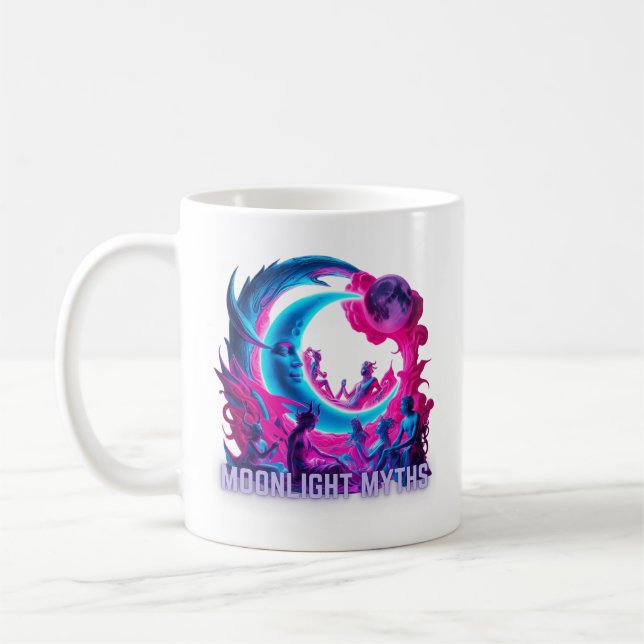 Mythen des Mondlichtes - Neon Kaffeetasse (Links)