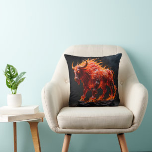 Mythic Fire Bull Kissen