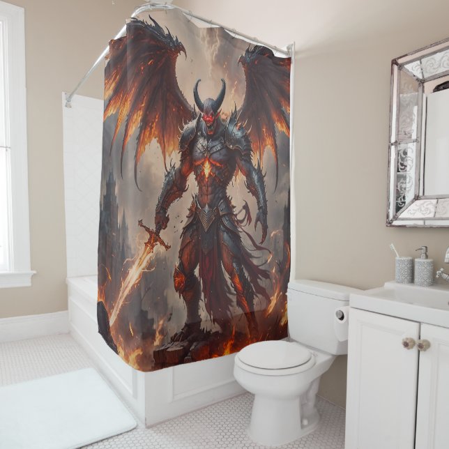 Mythical Fiery Demon Duschvorhang (Beispiel)