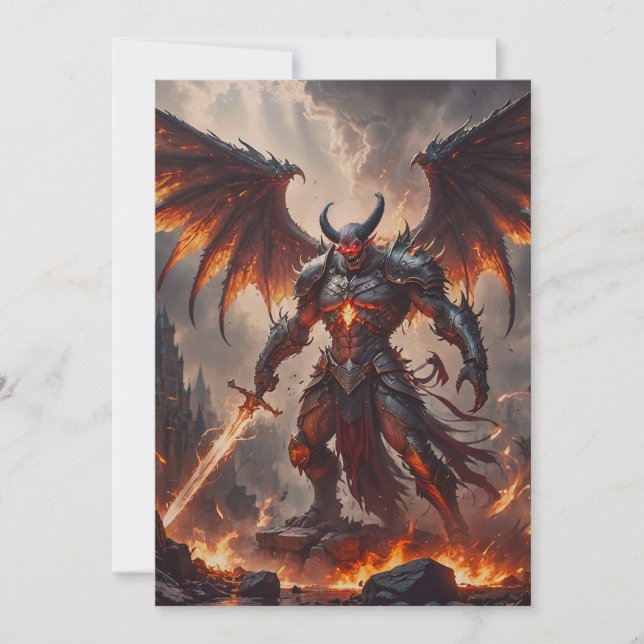 Mythical Fiery Demon Einladung (Vorderseite)
