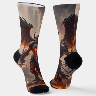 Mythical Fiery Demon Socken