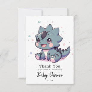 Mythical Little Dinosaur Baby Dusche Dankeskarte