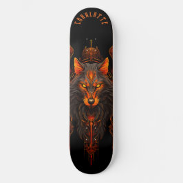 Mythical Werewolf Tribal Patterns Dark Fantasy Skateboard