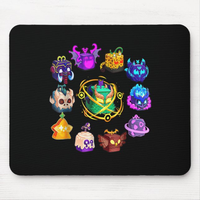 Mythicales-Fruchtrunde des Blox zum Geburtstag Mousepad (Vorne)