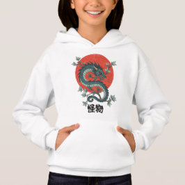 Mythische Bestie steigt unter roter Sonne Hoodie