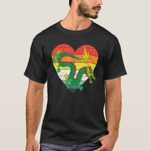 Mythische chinesische Kultur Fantasie Kreatur Herz T-Shirt