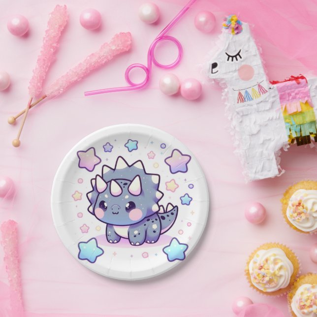 Mythische Dinosaurier-Babydusche Pappteller (Party)