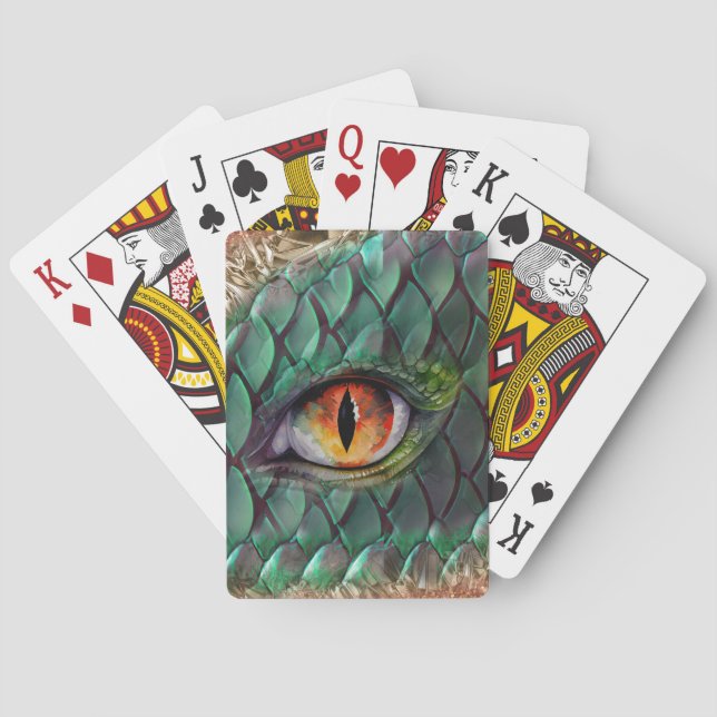 Mythische Drachenaugenfantasie Spielkarten (Rückseite)