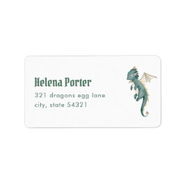 Mythische Dragon Baby Shower Address Labels Adressaufkleber