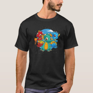 Mythische Fantasie Niedlicher Drache T-Shirt