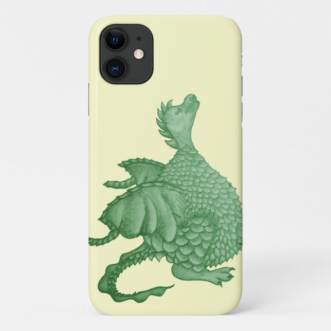 Mythische Fantasiewesen niedlicher grüner Drache Case-Mate iPhone Hülle (Rückseite)