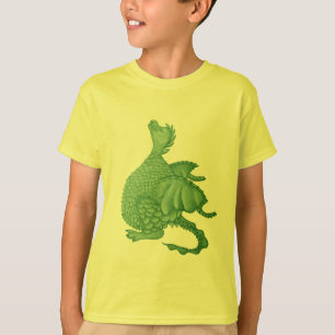 Mythische Fantasiewesen niedlicher Grüner Drache T-Shirt