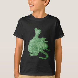Mythische Fantasiewesen niedlicher Grüner Drache T-Shirt