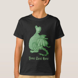 Mythische Fantasiewesen niedlicher grüner Drache T-Shirt