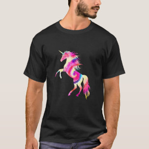Mythische Gefärbte Krawatte Wasserfarbe Einhorn Id T-Shirt
