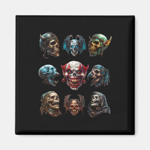 Mythische Halloween-Skelettfalle für Horror Magnet