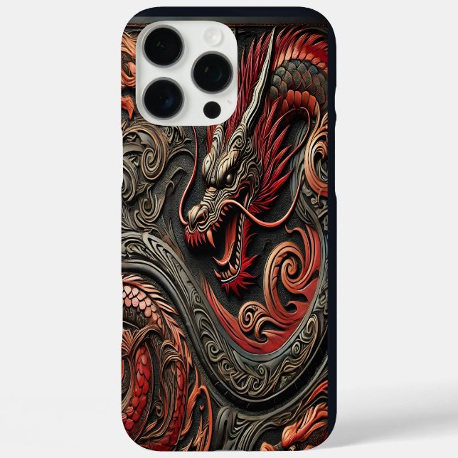 Mythische Hilfe für den Roten Drachen iPhone 16 Pro Max Hülle (Rückseite)