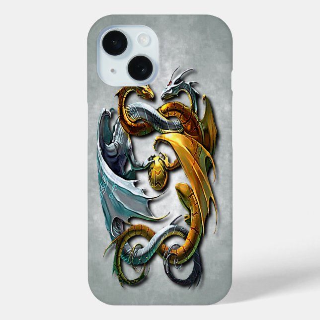 Mythische keltische Drachen Fantasie Tattoo Art Case-Mate iPhone Hülle (Rückseite)