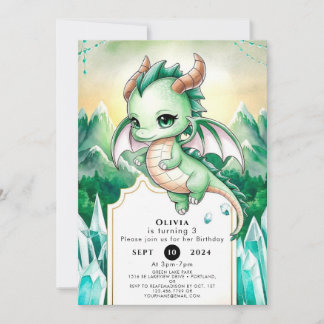 Mythische Kinder Dragon Geburtstag Einladung