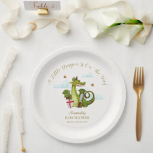 Mythische kleine Dargon-Wolkenstern-Baby-Party Pappteller