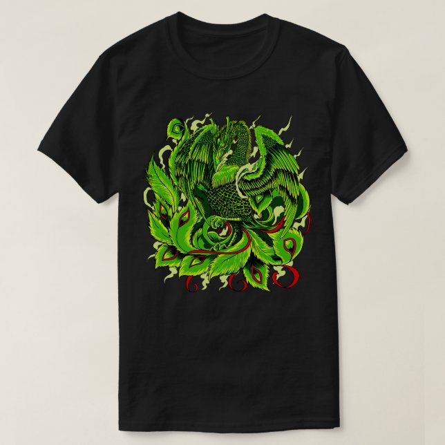 Mythische Kreatur aus Japan Phoenix T-Shirt (Design vorne)
