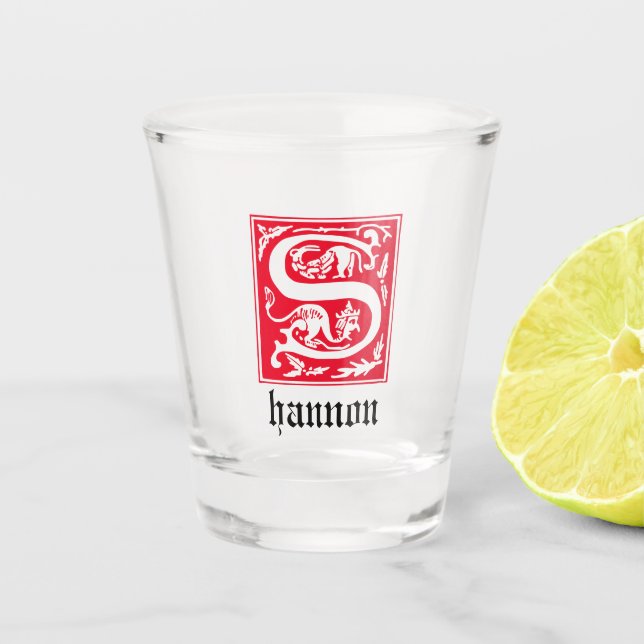 Mythische Kreaturen des 16. Jahrhunderts Dekorativ Schnapsglas (Vorderseite)