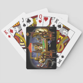 Mythische Kreaturen, die Poker spielen Spielkarten
