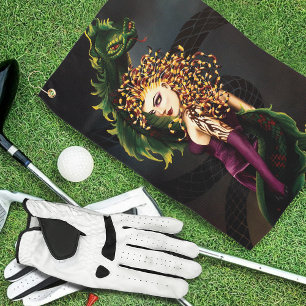 Mythische Medusa Griechische Mythologie Schlange G Golfhandtuch