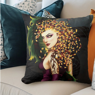 Mythische Medusa Griechische Mythologie Schlange G Kissen