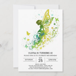 Mythische Niedliche Fairy Birthday Einladung