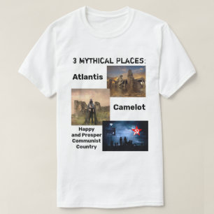 Mythische Plätze: Atlantis, glückliches T-Shirt