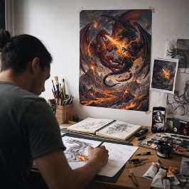 Mythische Reiche: Zusammenstoß der Drachen Poster