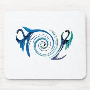 Mythische tierische blaue Drachen Mousepad