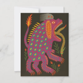 Mythische Volkskunst drucken Postkarte