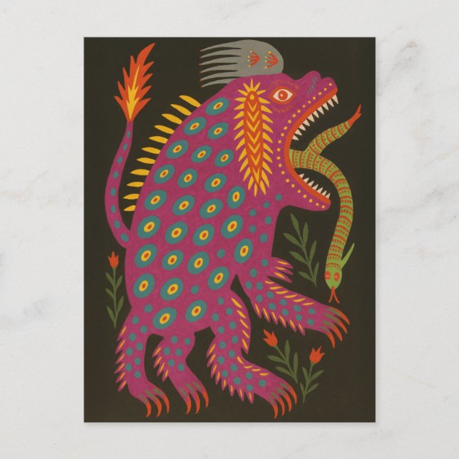 Mythische Volkskunst drucken Postkarte (Vorderseite)