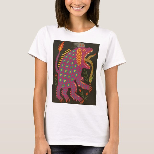 Mythische Volkskunst drucken T-Shirt (Vorderseite)