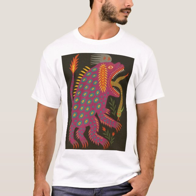 Mythische Volkskunst drucken T-Shirt (Vorderseite)