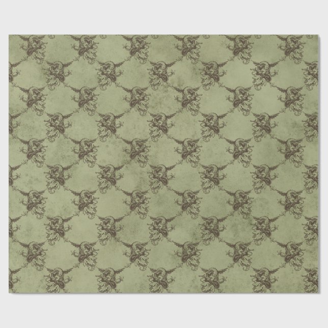 Mythischer Drache Geschenkpapier (Flach)