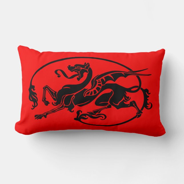 Mythischer Drache, Jahr des Drachendesigns Lendenkissen (Vorderseite)