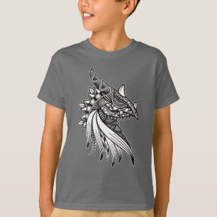 Mythischer Drache Mandala - Fantasy Horned Head T- T-Shirt