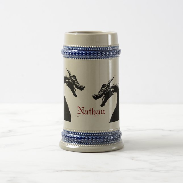 Mythischer Drache Personalisiert Bierglas (Mittel)