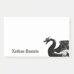 Mythischer Drache Personalisiert Post-it Klebezettel