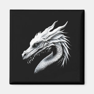 Mythischer Drachenkopf Atemfeuer F Magnet