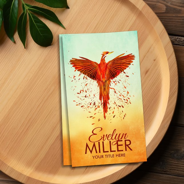 Mythischer Feuer steigender Phoenixvogel Visitenkarte (Von Creator hochgeladen)