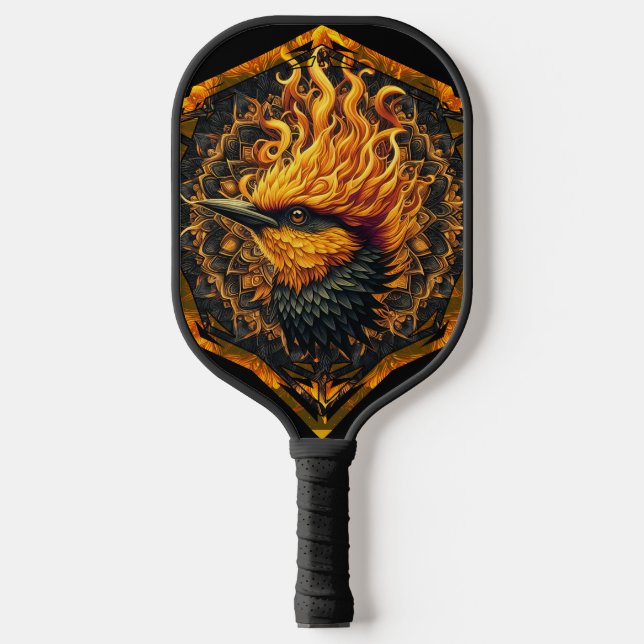Mythischer Flammenvogel Pickleball Schläger (Vorderseite)